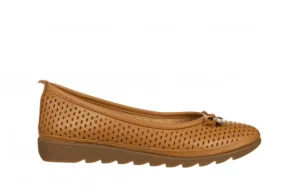 Baleriny -161 158 709 Coconut 161714, Brązowym, Skóra naturalna | Bayla Hot