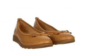 Baleriny -161 158 709 Coconut 161714, Brązowym, Skóra naturalna | Bayla Hot