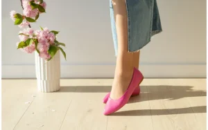 Baleriny -161 122 23Y8005 Bead 161704, Różowy, Skóra naturalna | Bayla Fashion