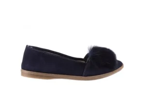 Baleriny -076 1626 Z Granat, Skóra naturalna | Bayla New