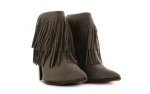 Botki -067 123501 Nobuck Ashes, Brąz, Skóra naturalna | Bayla Clearance