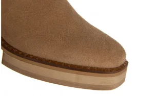 Botki -159 4227 001-P Beż Welur 159030, Skóra naturalna | Bayla Online