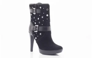 Botki FL4ARILEA12 Black, Czarny, Skóra naturalna | Guess Discount