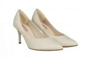 Czółenka 353701 Off White 523063, Biały, Skóra naturalna | Bottero Fashion