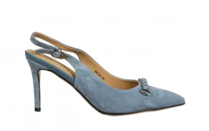 Czółenka D40320 Blue 514263, Niebieski, Skóra naturalna | Loretta Vitale Sale