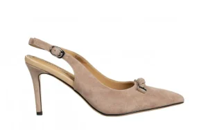 Czółenka D40320 Khaki 514262, Beżowy, Skóra naturalna | Loretta Vitale Discount