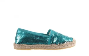 Espadryle -115 101020 Lepisma Aguamar, Zielony/Srebrny, Materiał | Bayla Online