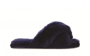 Kapcie Mayberry Midnight 21 119130, Granat, Futro naturalne | EMU New