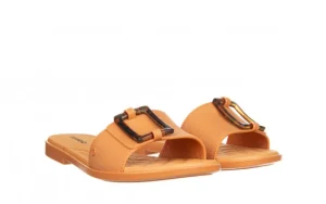 Klapki Alice Soft Flat Slide Dark Beige 198004, Beż, Tworzywo | Azaleia Hot