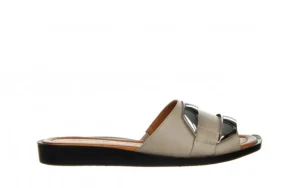 Klapki -161 037 34 04 Hat 161450, Szary, Skóra naturalna | Bayla Clearance