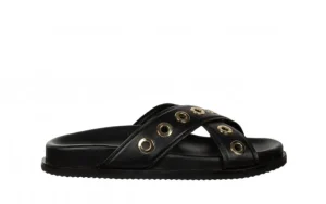 Klapki Hiles Black 602213, Czarny, Skóra naturalna | Gioseppo Fashion