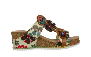 Klapki Bonito 224 Beige 202027, Wielokolorowy, Skóra naturalna | Laura Vita New