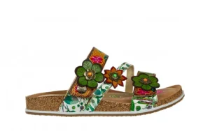 Klapki Brcyano 16 Jaune 202028, Wielokolorowy, Skóra naturalna | Laura Vita Discount