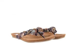 Klapki Herba Brown, Wielokolorowy, Materiał | Rock New