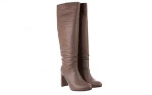 Kozaki -130 4859 Ciemnobeżowe, Skóra naturalna | Bayla Best