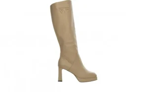 Kozaki -159 4498 001-P Beż Lico 159101, Skóra naturalna | Bayla Fashion