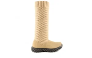 Kozaki Crazy Horse Cream Mesh, Beż, Skóra naturalna /Materiał | Rock Outlet