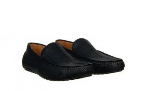 Mokasyny 586A-35-888 Grey 104243, Granatowy, Skóra naturalna | John Doubare New