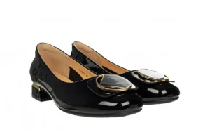 Półbuty E40305A Black 514250, Czarny, Skóra lakierowana | Loretta Vitale Best