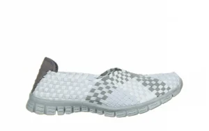 Półbuty Bara White Grey Mix 032927, Biały, Materiał | Rock Online