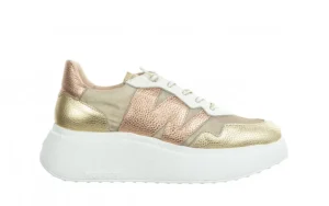 Półbuty A-3622 Platino 138017, Złoty, Skóra naturalna | Wonders Online