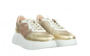 Półbuty A-3622 Platino 138017, Złoty, Skóra naturalna | Wonders Online