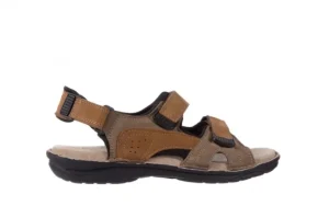 Sandały -133 9520 Nabuc Nicotina, Brąz, Skóra naturalna | Bayla Clearance