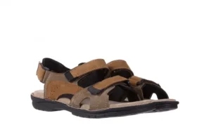 Sandały -133 9520 Nabuc Nicotina, Brąz, Skóra naturalna | Bayla Clearance