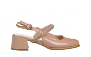 Sandały D40536A Pink 514244, Różowy, Skóra lakierowana | Loretta Vitale Sale