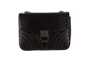 Torebka -180 Czarna Torebka ze Skóry Mia | Bayla Online