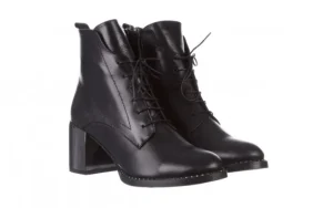 Trzewiki -195 20K-6508 Black 195004, Czarny, Skóra naturalna | Bayla Online