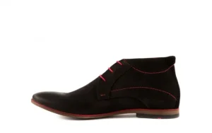 Trzewiki -Ni 196 Czarny Floter-Czerwony, Skóra naturalna | Tresor New